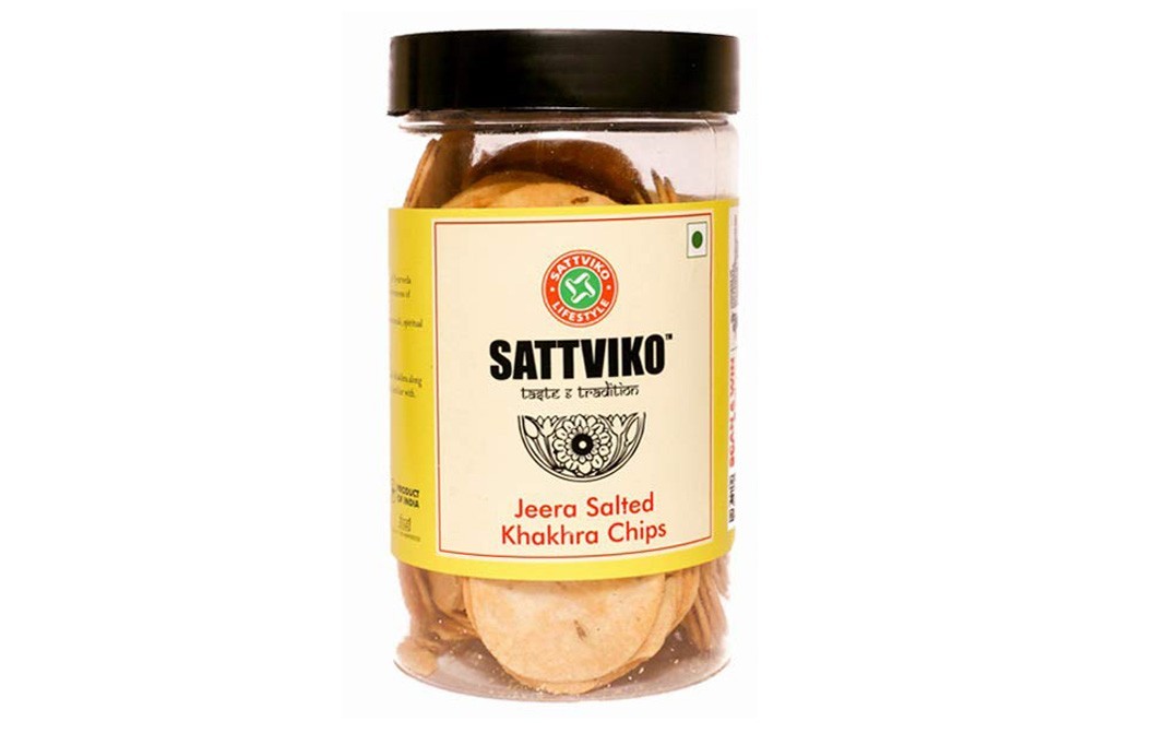 Sattviko Jeera Salted Khakhra Chips    Jar  150 grams